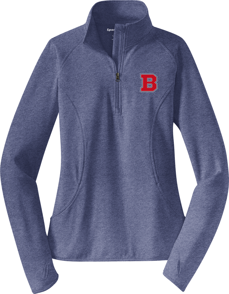 CT Bobcats Ladies Sport-Wick Stretch 1/4-Zip Pullover