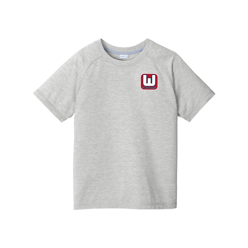 CT Whalers Tier 1 Youth PosiCharge  Tri-Blend Wicking Raglan Tee